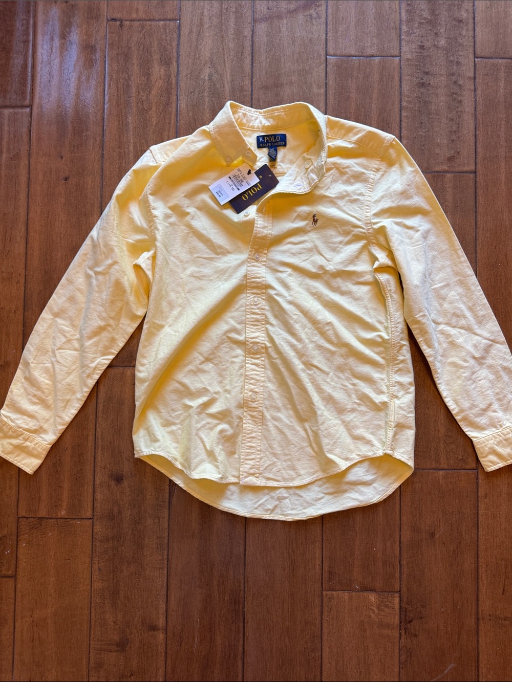 Polo by Ralph Lauren Light Yellow Button-Down Oxford Shirt - kids  large 14/16